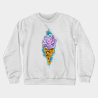 Flower bloom, blue variant Crewneck Sweatshirt